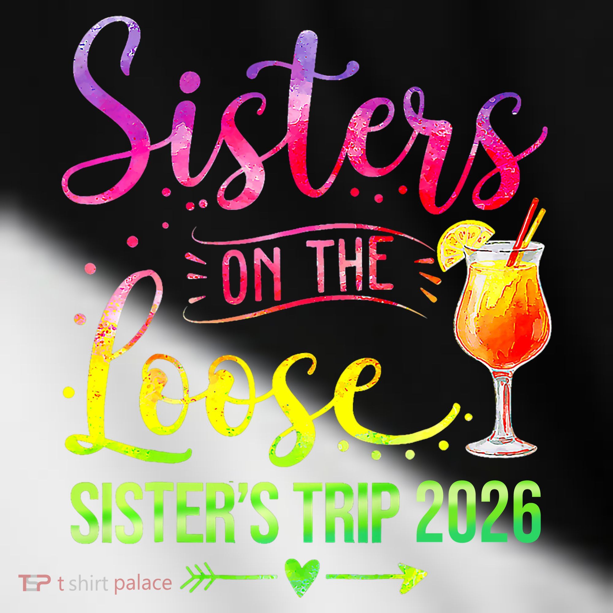 Sisters On The Loose Sister's Trip 2026 Vacation Toddler Fine Jersey T-Shirt