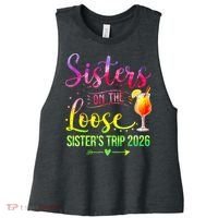 Sisters On The Loose Sister's Trip 2026 Vacation Women's Racerback Cropped Tank thumb 0