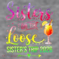 Sisters On The Loose Sister's Trip 2026 Vacation Women's Racerback Cropped Tank thumb 2