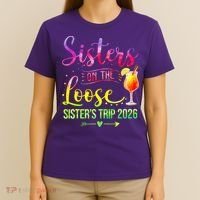 Sisters On The Loose Sister's Trip 2026 Vacation T-Shirt thumb 4