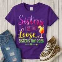 Sisters On The Loose Sister's Trip 2026 Vacation Women's T-Shirt thumb 3