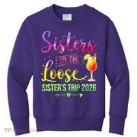 Sisters On The Loose Sister's Trip 2026 Vacation Kids Sweatshirt thumb 0
