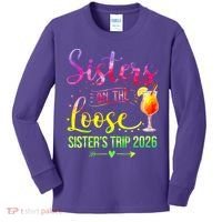 Sisters On The Loose Sister's Trip 2026 Vacation Kids Long Sleeve Shirt thumb 0