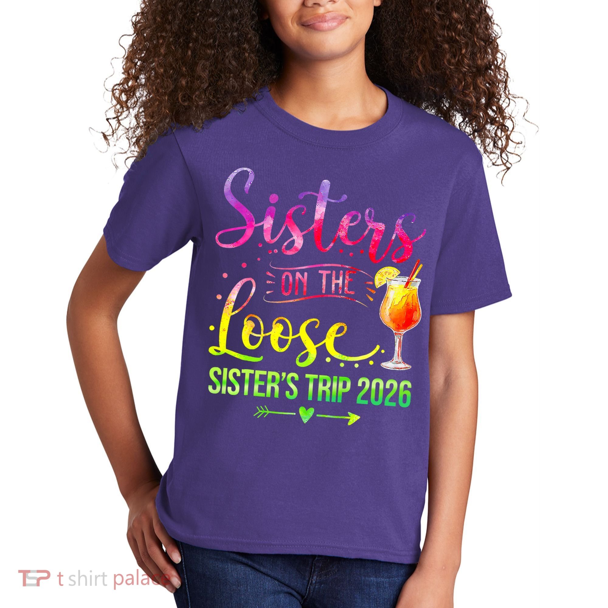 Sisters On The Loose Sister's Trip 2026 Vacation Kids T-Shirt