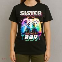 Sister Of The Birthday Boy Matching Video Game Birthday T-Shirt thumb 4