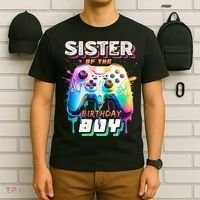 Sister Of The Birthday Boy Matching Video Game Birthday T-Shirt thumb 6