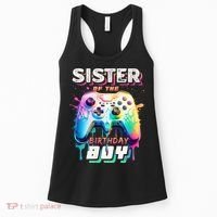 Sister Of The Birthday Boy Matching Video Game Birthday Women's Tank Top thumb 0