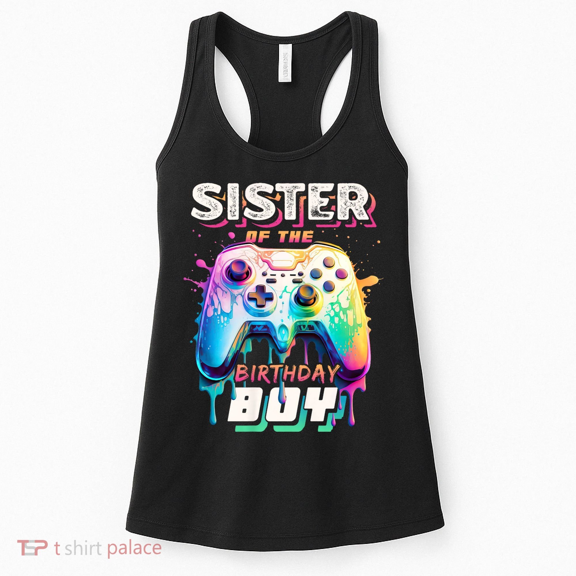 Sister Of The Birthday Boy Matching Video Game Birthday Women's Tank Top