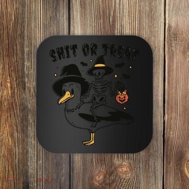 Shit Or Treat Funny Halloween Coaster