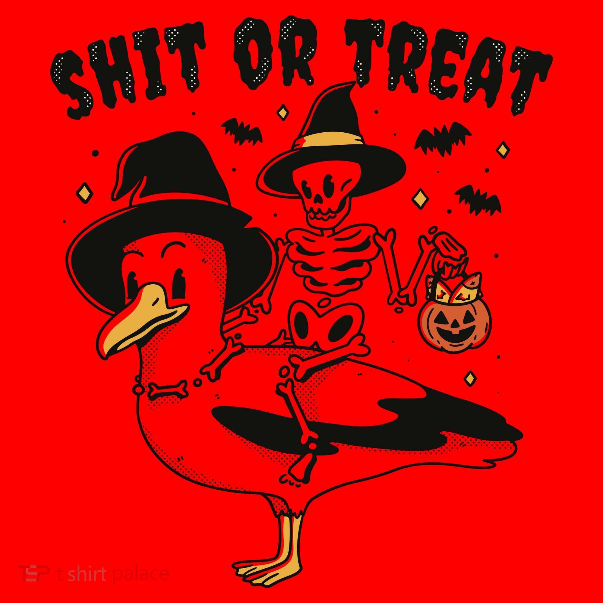 Shit Or Treat Funny Halloween Santa Hat