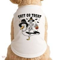 Shit Or Treat Funny Halloween Doggie Tank thumb 0