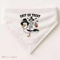 Shit Or Treat Funny Halloween USA-Made Doggie Bandana thumb 0