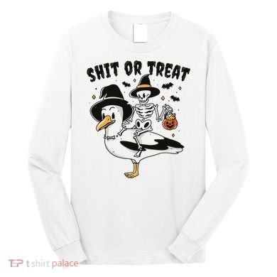 Shit Or Treat Funny Halloween Long Sleeve Shirt