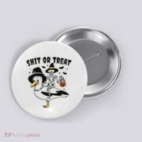 Shit Or Treat Funny Halloween Button thumb 0