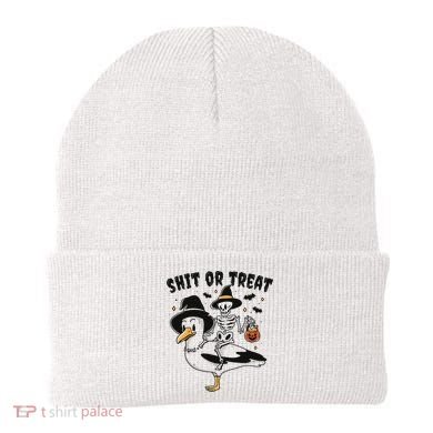 Shit Or Treat Funny Halloween Beanie