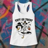 Shit Or Treat Funny Halloween Women's Tank Top thumb 3