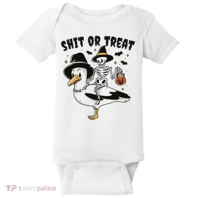 Shit Or Treat Funny Halloween Baby Bodysuit