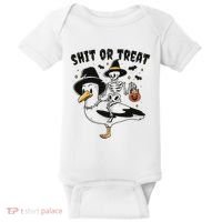 Shit Or Treat Funny Halloween Baby Bodysuit thumb 0
