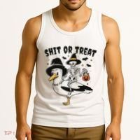 Shit Or Treat Funny Halloween Tank Top thumb 3