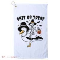 Shit Or Treat Funny Halloween Golf Towel thumb 0