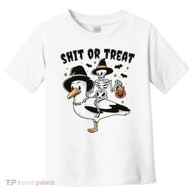 Shit Or Treat Funny Halloween Toddler T-Shirt