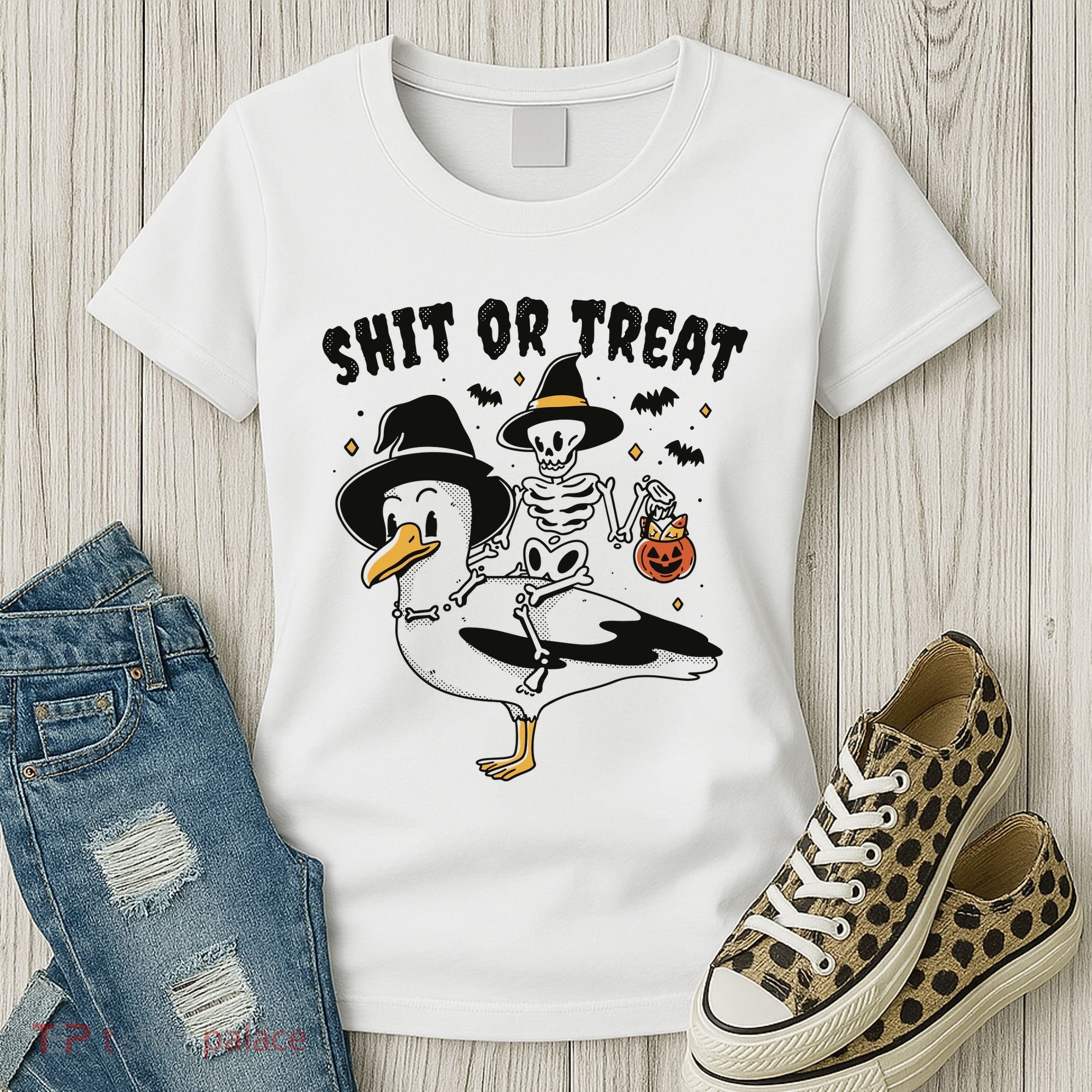 Shit Or Treat Funny Halloween Women's T-Shirt