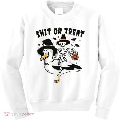 Shit Or Treat Funny Halloween Kids Sweatshirt