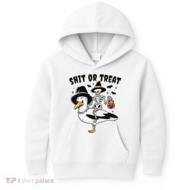 Shit Or Treat Funny Halloween Kids Hoodie