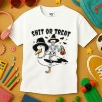 Shit Or Treat Funny Halloween Kids T-Shirt thumb 3