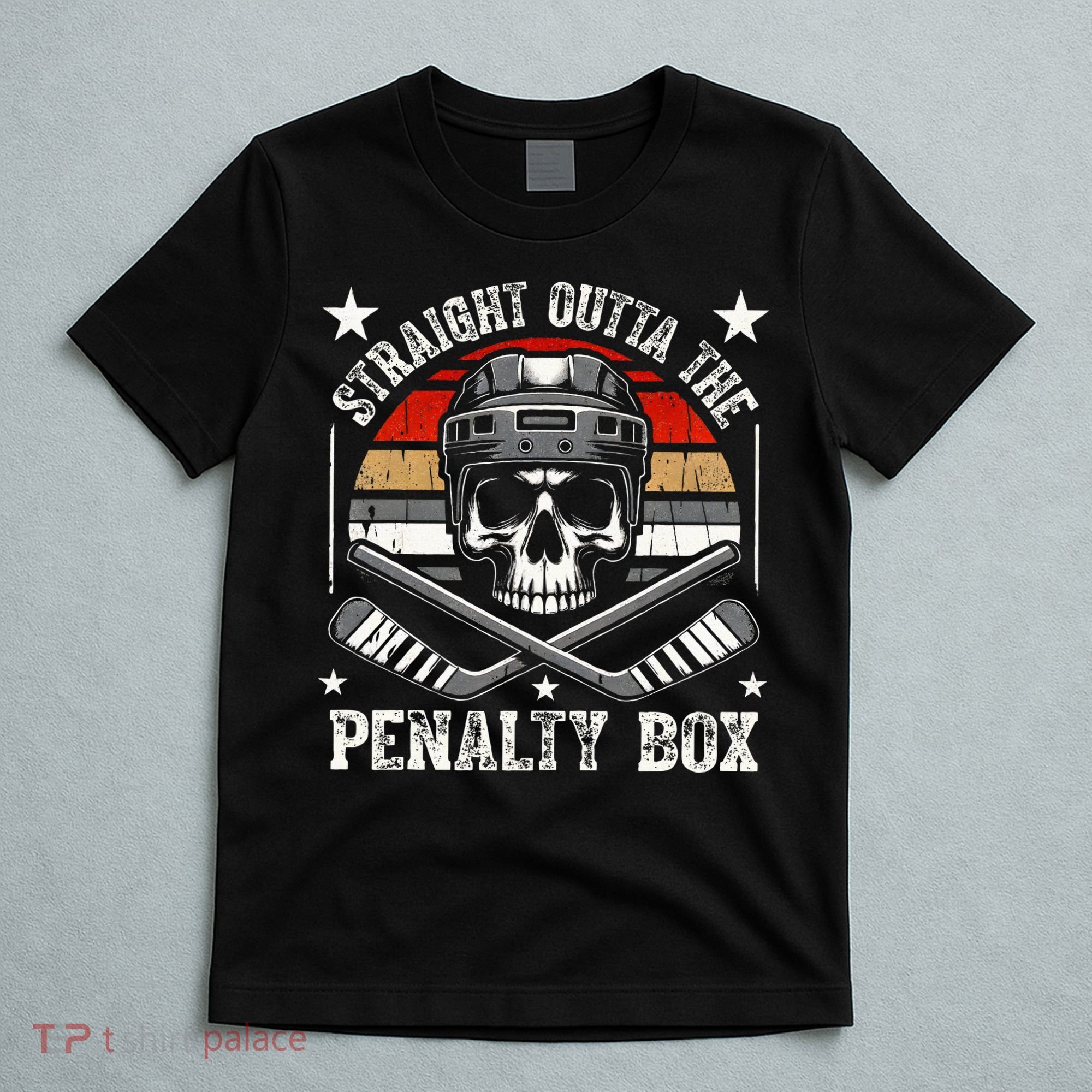 Straight Outta The Penalty Box retro Hockey Player T-Shirt