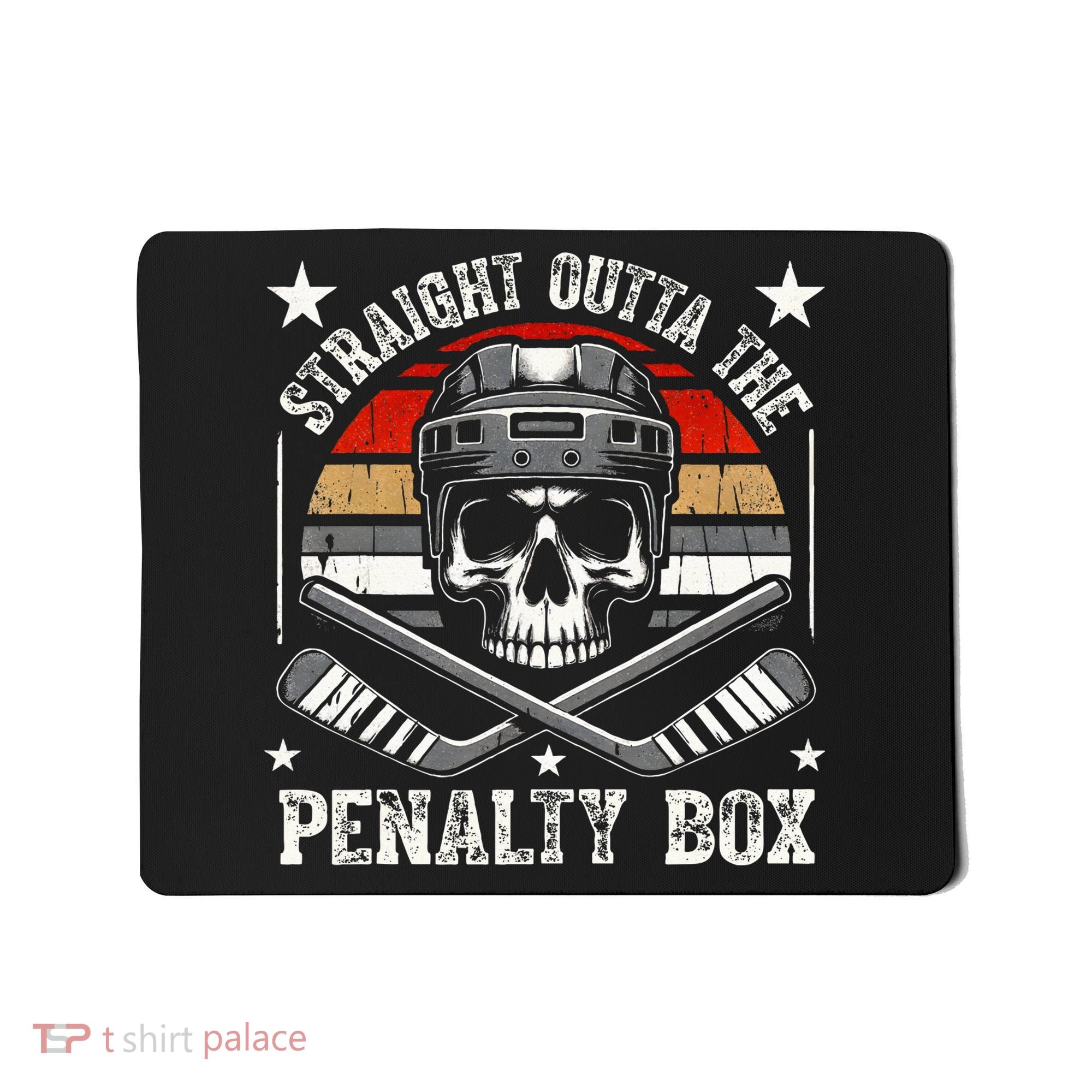 Straight Outta The Penalty Box retro Hockey Player Mousepad
