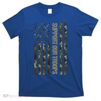 Support Our Troops Camo Flag Military America Lover Veteran Meaningful Gift T-Shirt thumb 0