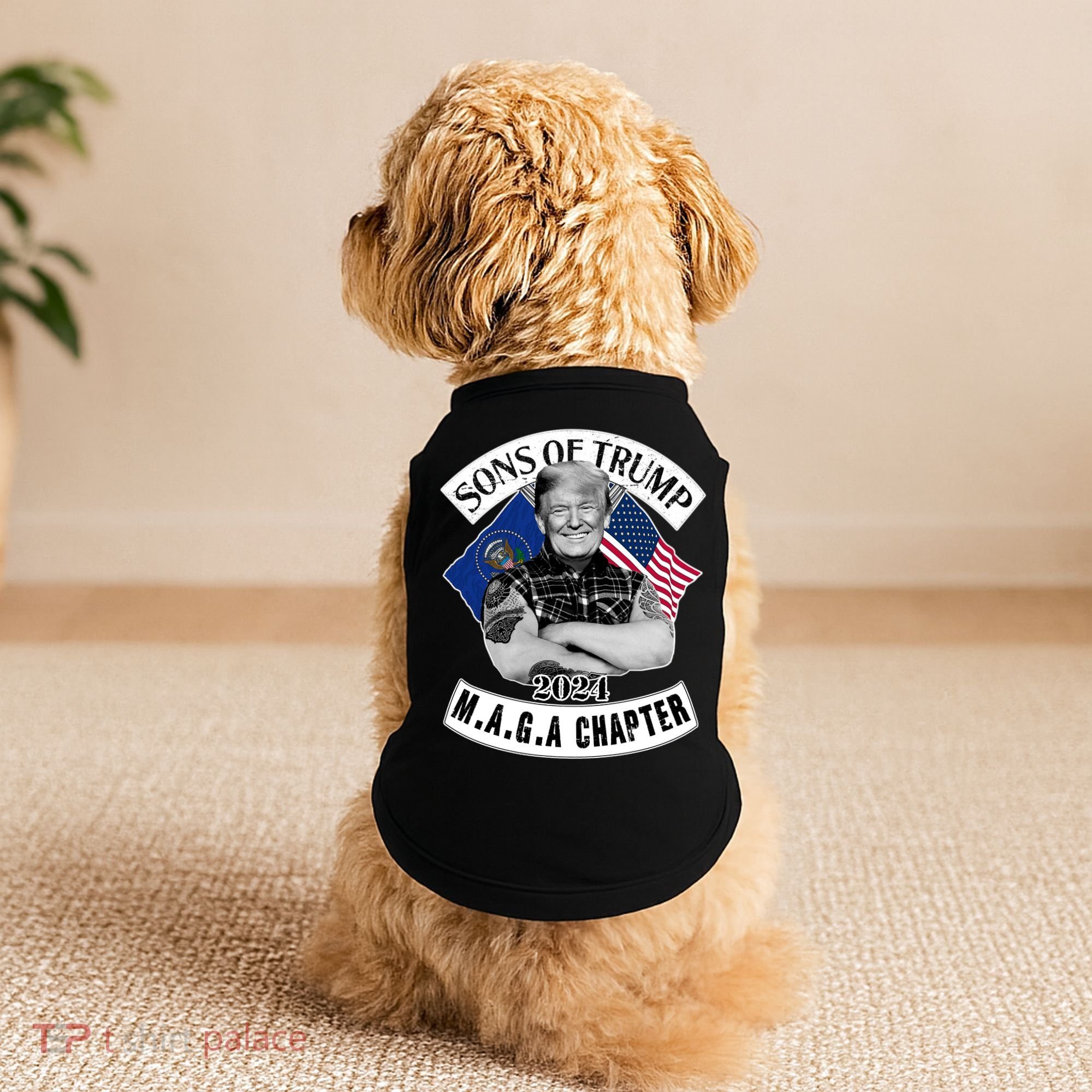 Sons Of Trump 2024 Biker Funny Doggie Tank