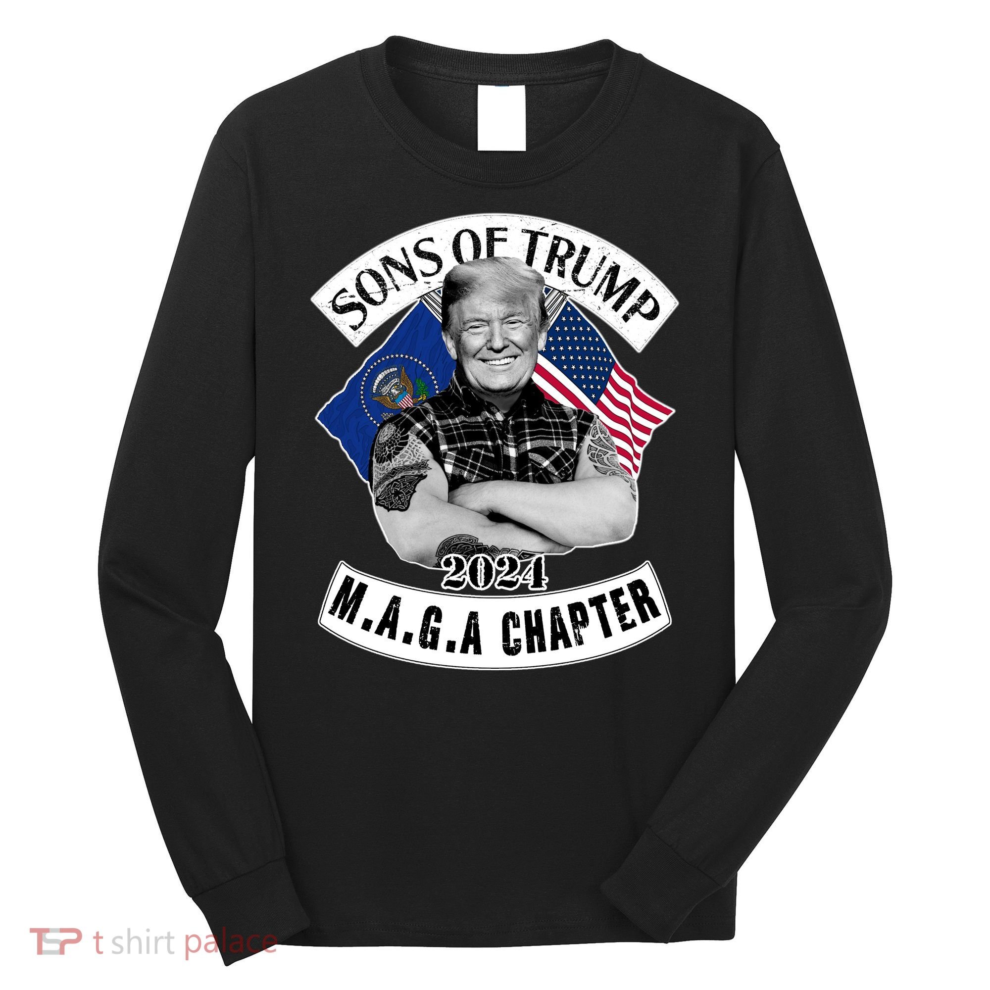 Sons Of Trump 2024 Biker Funny Long Sleeve Shirt