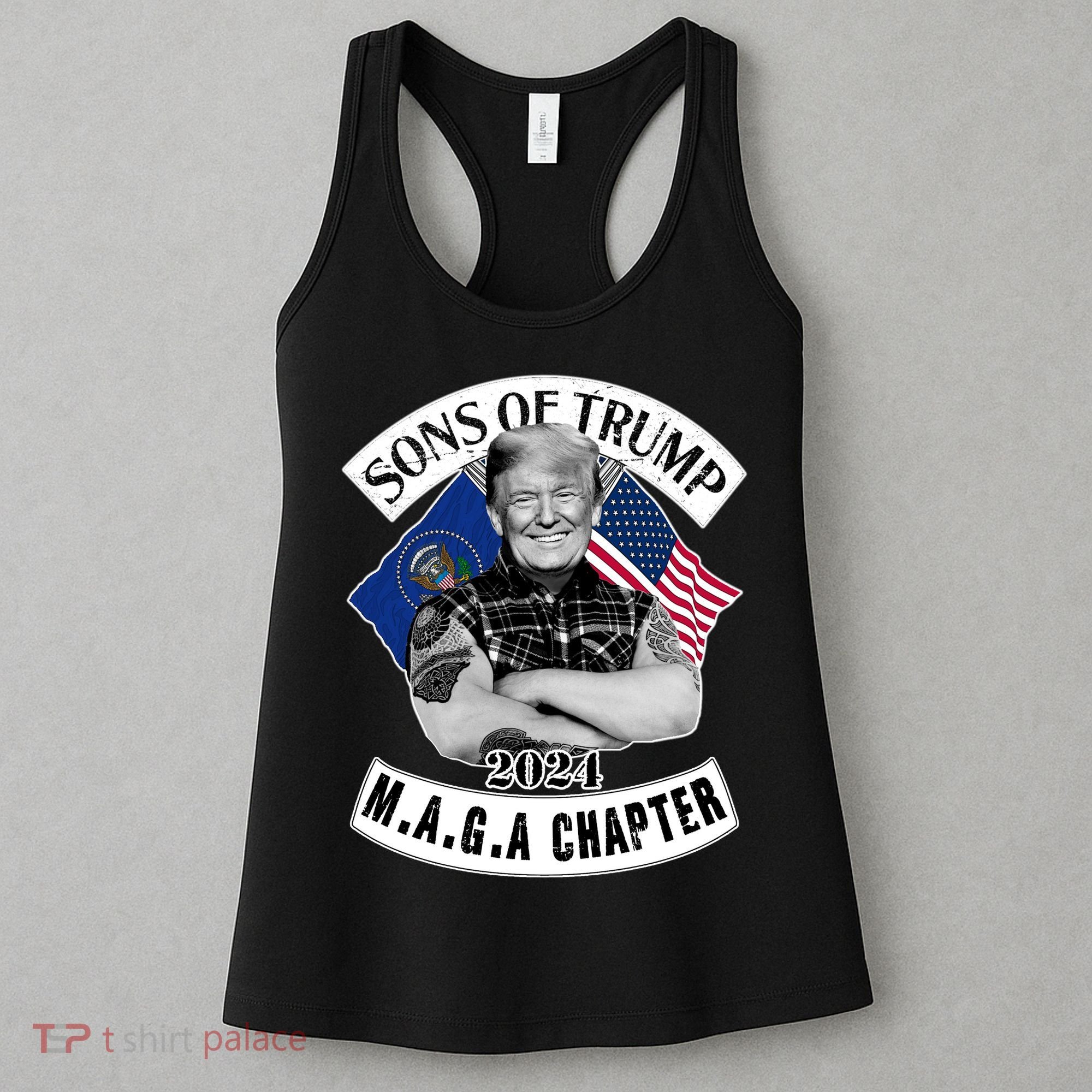 Sons Of Trump 2024 Biker Funny Women's Tank Top