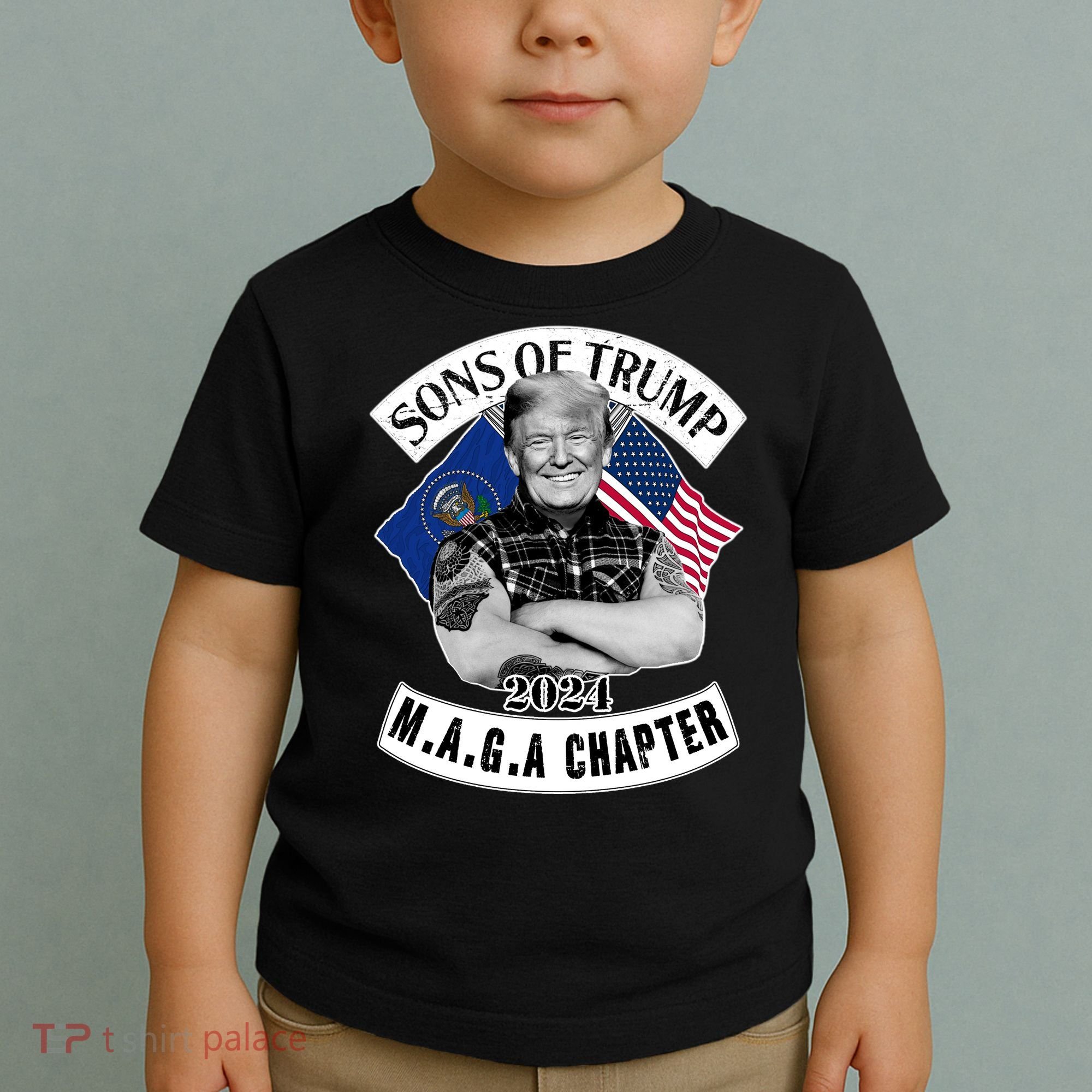 Sons Of Trump 2024 Biker Funny Toddler T-Shirt