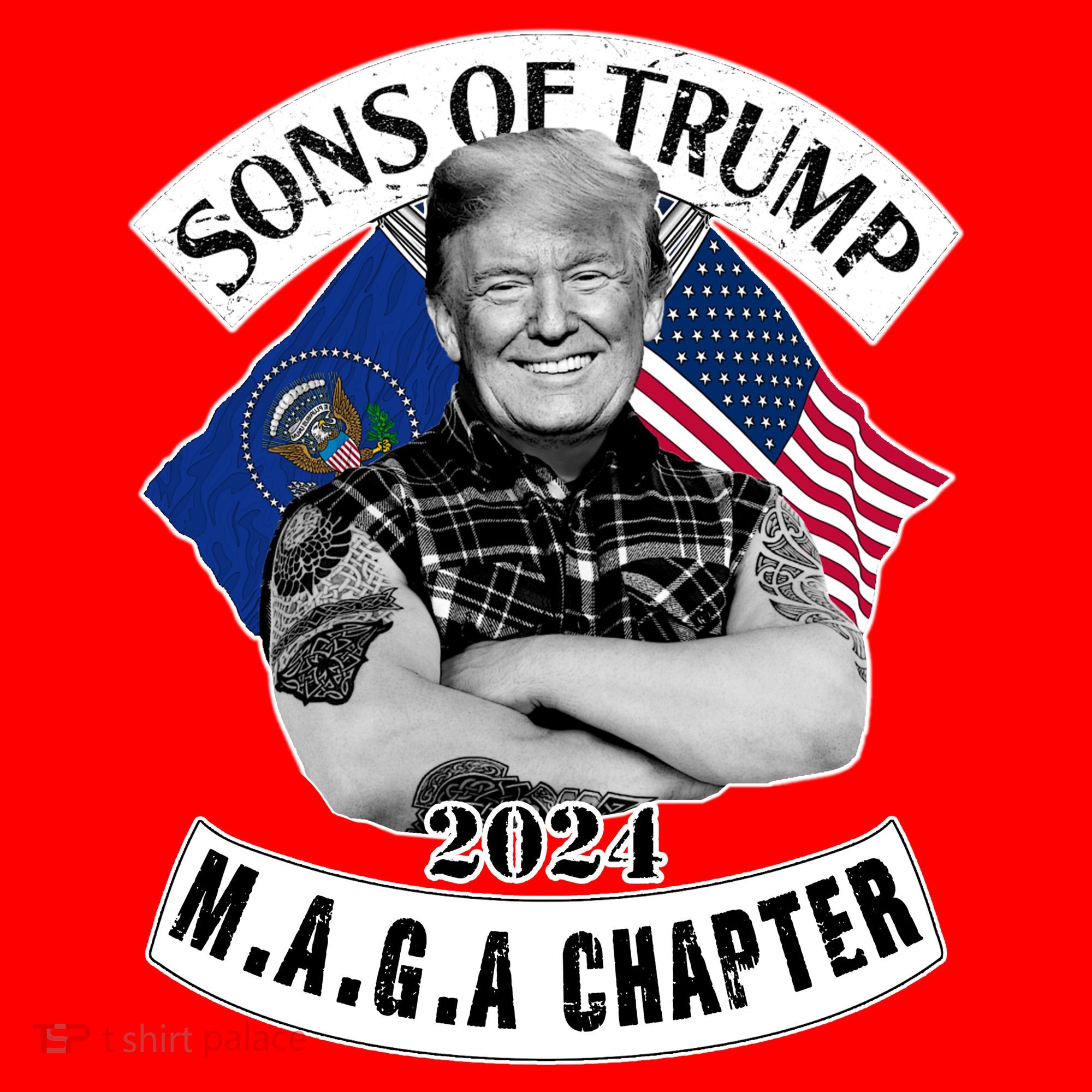 Sons Of Trump 2024 Biker Funny Santa Hat