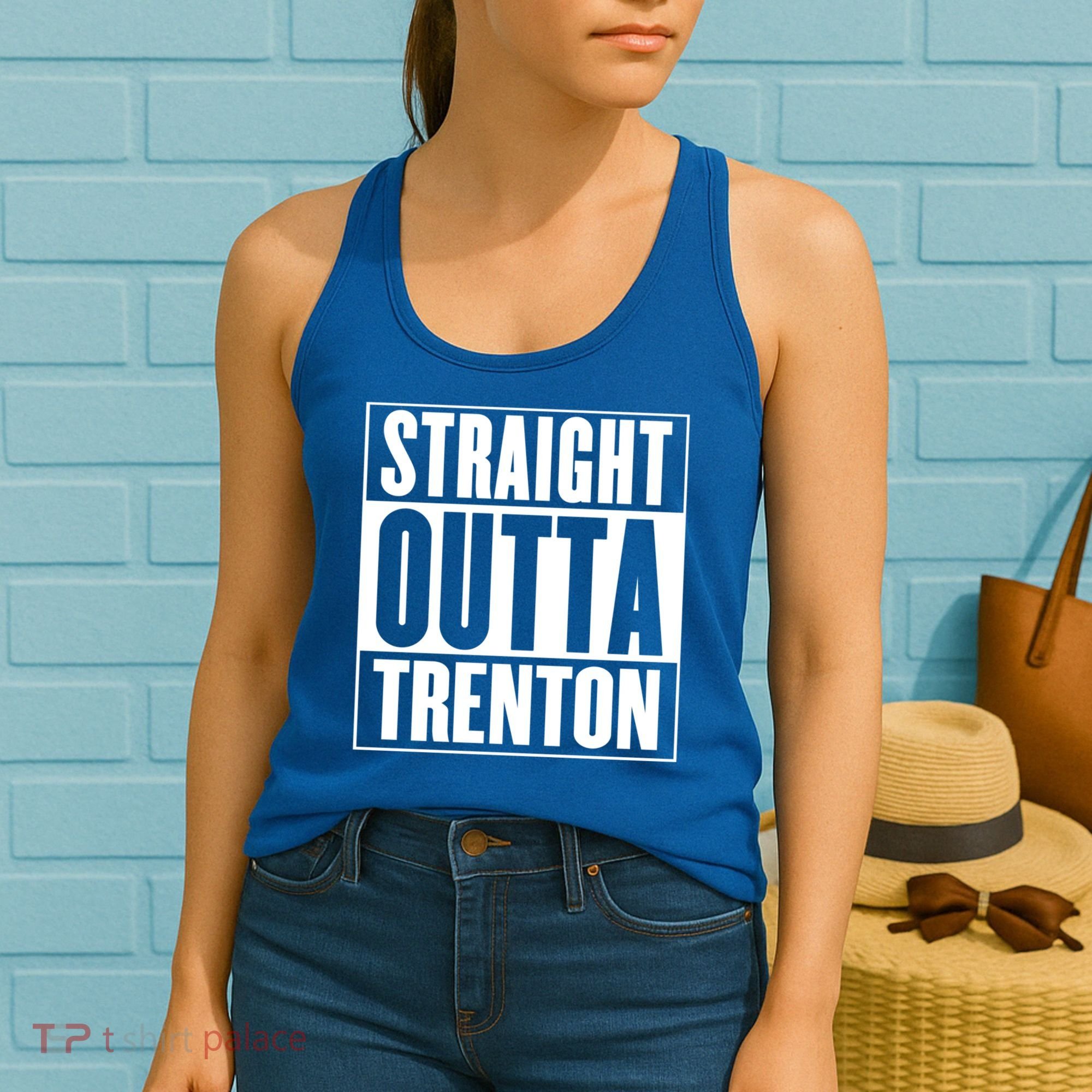 Straight Outta Trenton Gift Meaningful Gift Women's Tank Top