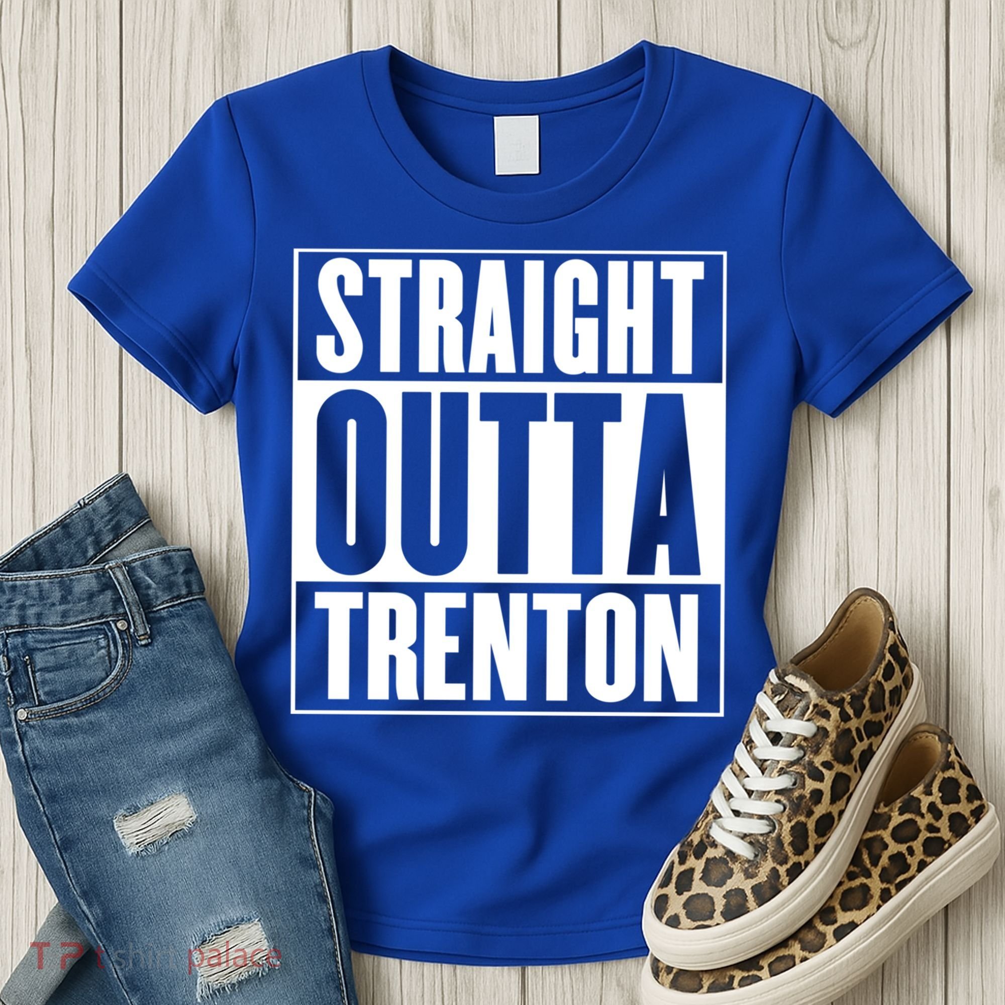 Straight Outta Trenton Gift Meaningful Gift Women's T-Shirt