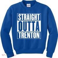 Straight Outta Trenton Gift Meaningful Gift Kids Sweatshirt thumb 0