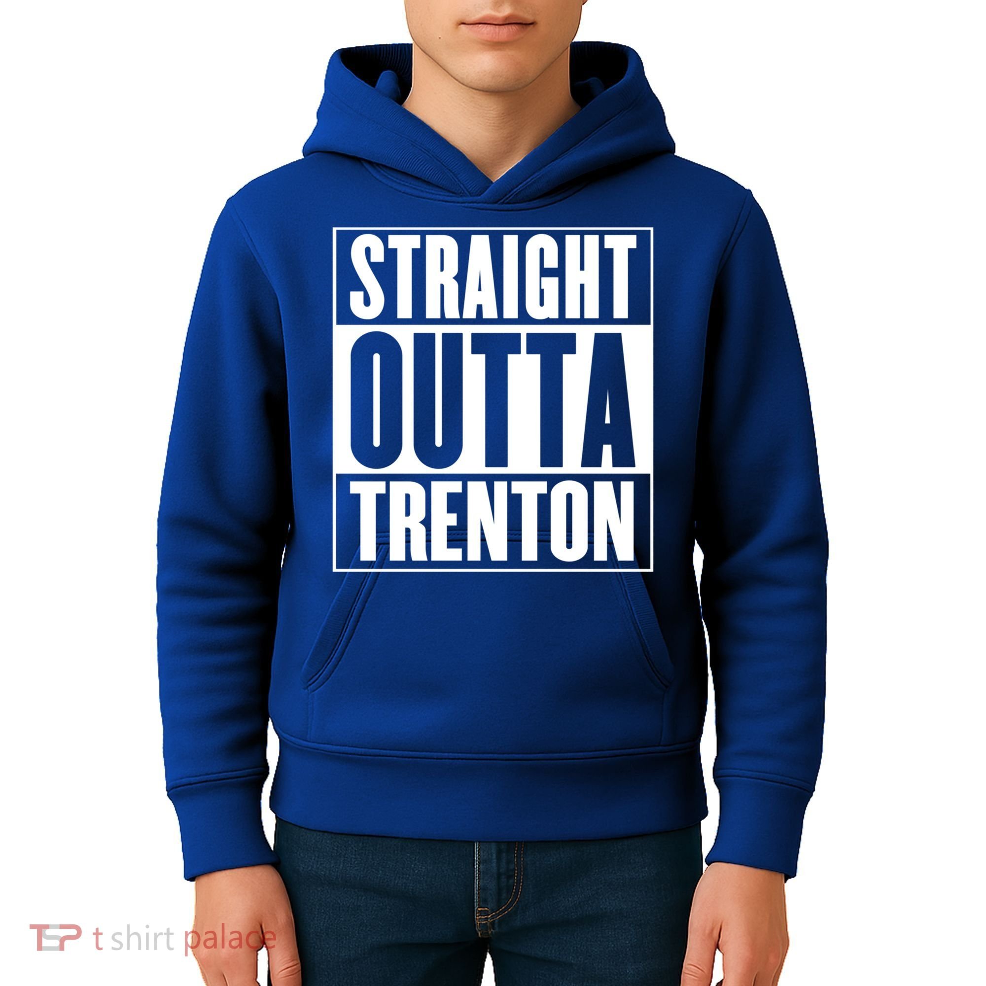 Straight Outta Trenton Gift Meaningful Gift Kids Hoodie
