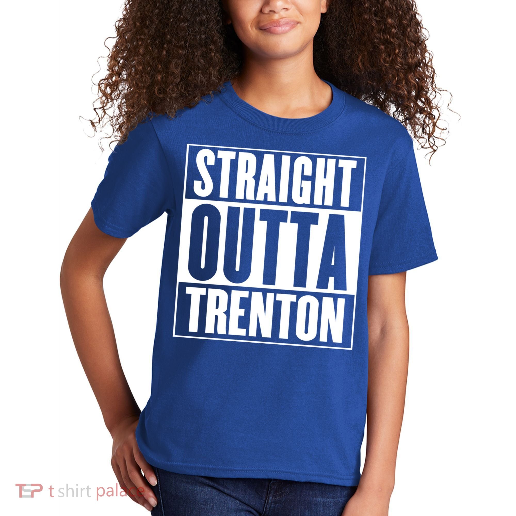 Straight Outta Trenton Gift Meaningful Gift Kids T-Shirt