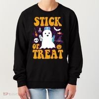 Stick Or Treat Halloween Nurse Ghost Women's Sweatshirt thumb 0