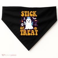 Stick Or Treat Halloween Nurse Ghost USA-Made Doggie Bandana thumb 0