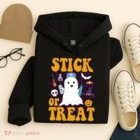 Stick Or Treat Halloween Nurse Ghost Hoodie thumb 4
