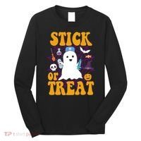 Stick Or Treat Halloween Nurse Ghost Long Sleeve Shirt thumb 0