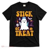 Stick Or Treat Halloween Nurse Ghost T-Shirt thumb 0