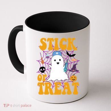 Stick Or Treat Halloween Nurse Ghost Coffee Mug