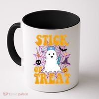 Stick Or Treat Halloween Nurse Ghost Coffee Mug thumb 0
