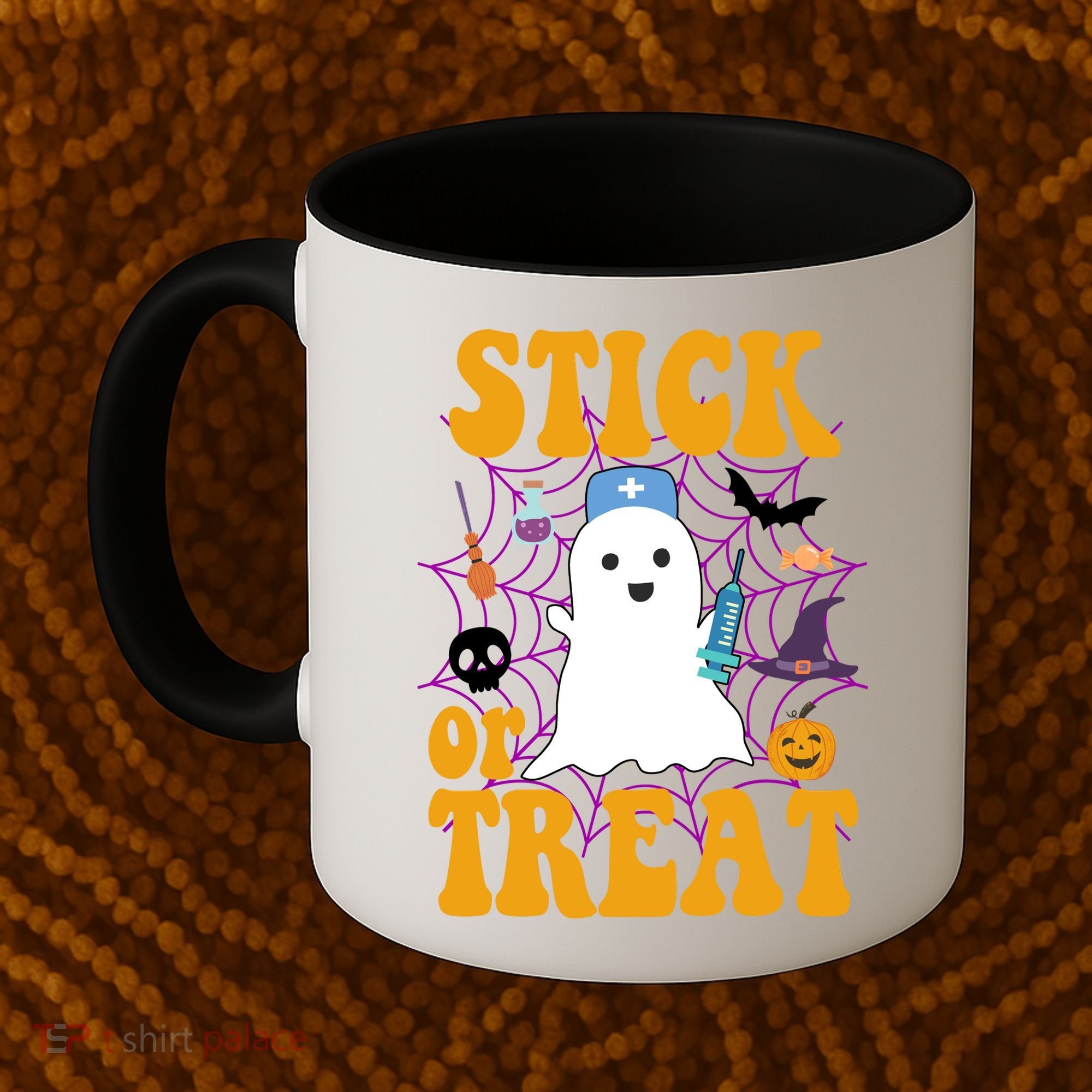Stick Or Treat Halloween Nurse Ghost Coffee Mug